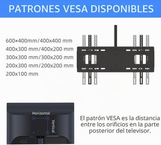 Soporte TV Techo Suptek 37-75 VESA 600x400