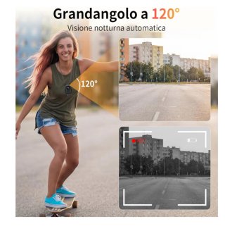 Action Cam 2K WiFi, Mini Bodycam Magnetica