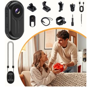 Action Cam 2K WiFi, Mini Bodycam Magnetica