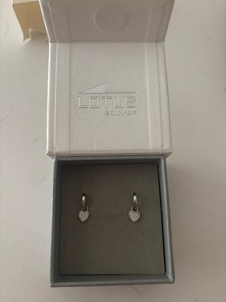 Pendientes Lotus Corazón Plata