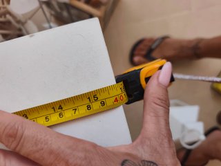 Banco baúl blanco de madera