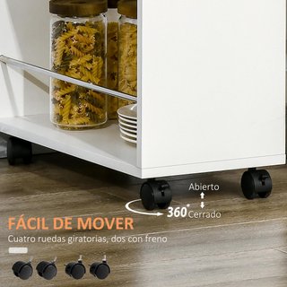 Carrito de Cocina Verdulero con 1 Cajón y 2 Estant