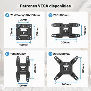 Soporte TV BONTEC 13-42 Giratorio Inclinable