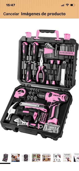 Caja de herramientas rosa DEKO
