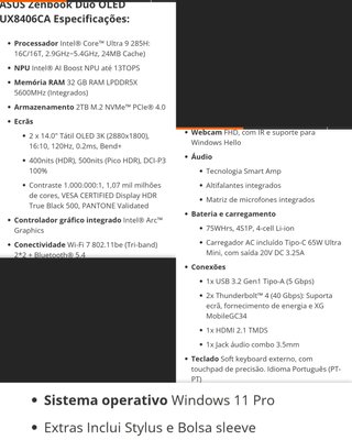 Zenbook Duo OLED UX8406CA (Migliore Versione)