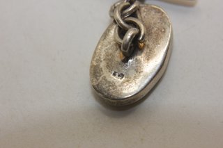 Esclusivi gemelli Vintage argento onice
