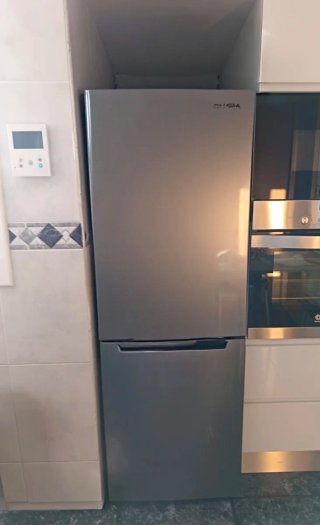 Nevera combi gris
