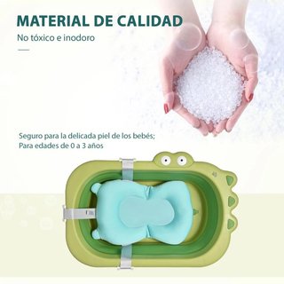 Bañera Plegable para Bebé 50L con Cojín 0-3 Años