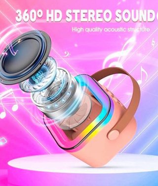 Mini Karaoke Kinyo con Micrófono y Luces