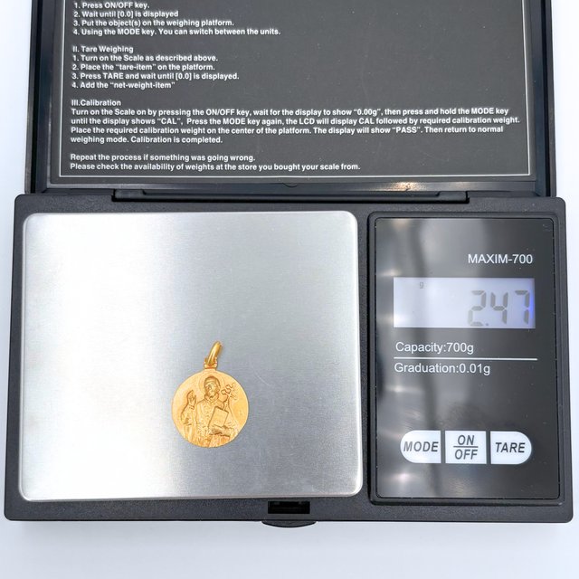 Colgante Oro 18K, San Ignacio de Loyola, 2.47gr