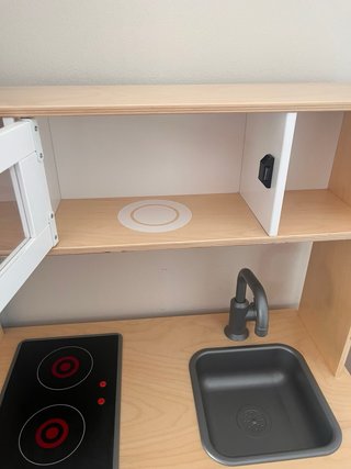 Cocinita IKEA madera con accesorios de comiditas
