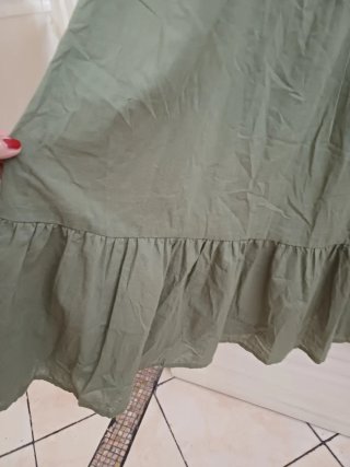 Abito donna taglia S verde e bianco