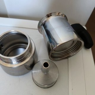 Caffettiera moka in acciaio inox 18/10 da 1 tazza