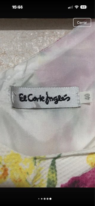 Vestido floral El Corte Ingles talla 40.