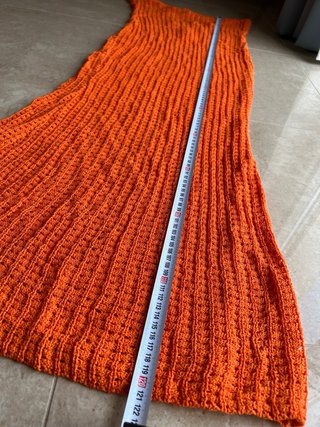 Vestido punto largo naranja