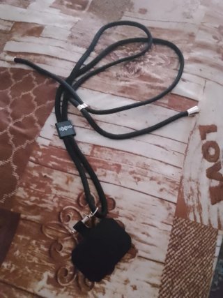 Oxoo Ciondolo Porta Badge Nero