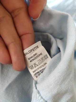 Salopette bimbo azzurro 9 mesi