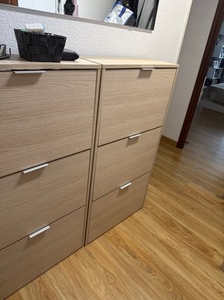 2 Zapateros roble con 6 departamentos