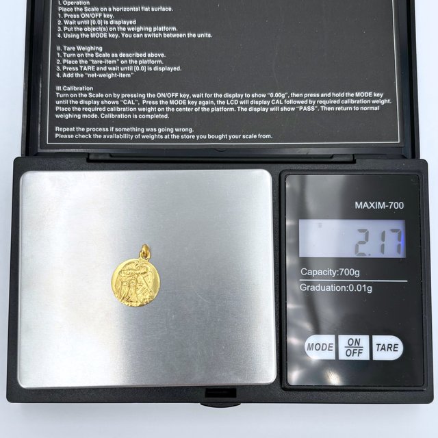 Colgante Oro 18K, Ángel de la Guarda, 2.17gr