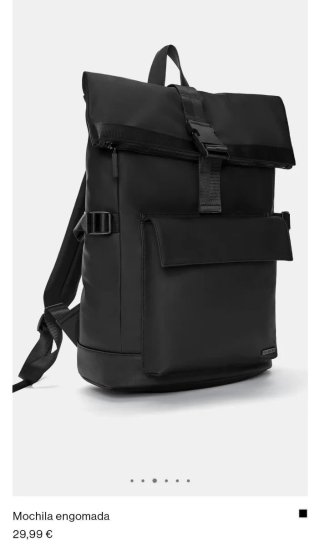 Mochila Pull&Bear engomada negra