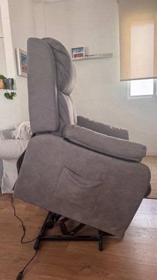 Sillón eléctrico reclinable gris