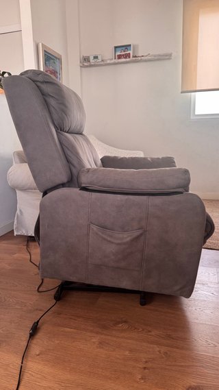 Sillón eléctrico reclinable gris