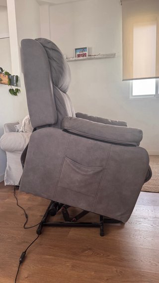 Sillón eléctrico reclinable gris