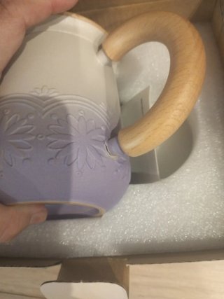 Taza cerámica zens beige y lila