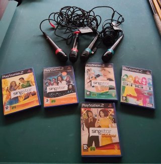 Micrófonos Singstar PS2 + Juegos