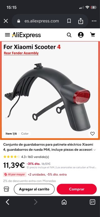 Patinete Eléctrico Xiaomi 4 Pro 2ª Gen