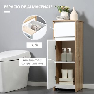 Armario Baño 1 Puerta 1 Cajón Estilo Moderno