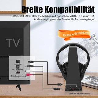 EVODIGER Auriculares TV RF 2.4G BT 5.3 mayores