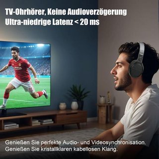 EVODIGER Auriculares TV RF 2.4G BT 5.3 mayores