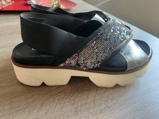 Sandalias T38 de piel – Made in Italy-Plataforma