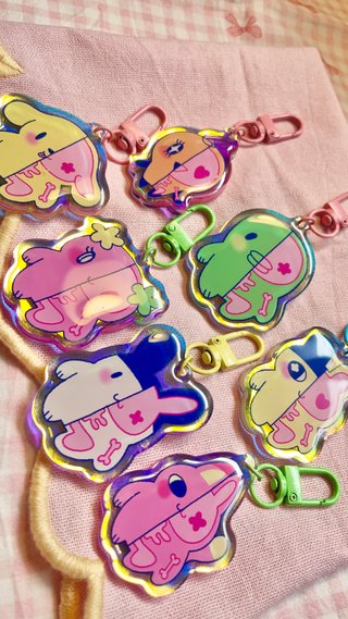Llaveros Tamagotchi bones (holografico)