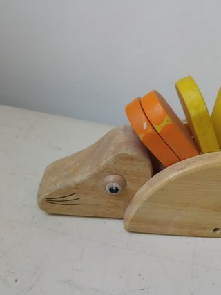 Riccio giocattolo in legno DIDA colorato