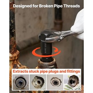Extractor de tubos, 9 piezas de acero pesado extra