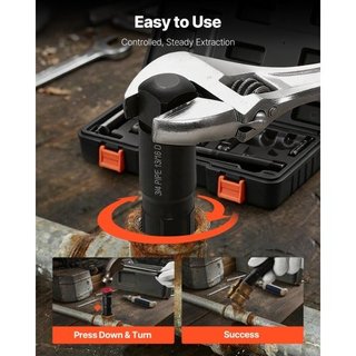 Extractor de tubos, 9 piezas de acero pesado extra