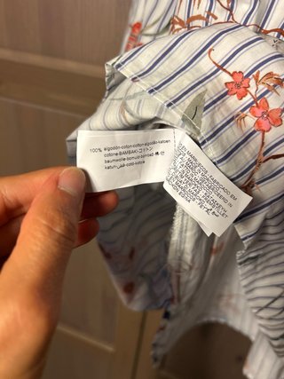 Camisa Zara Estampada Rayas Flores