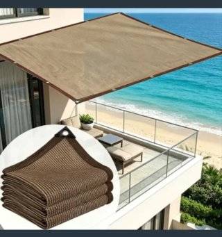 Toldo Vela Malla Rectangular 4X5 Marrón