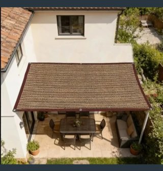 Toldo Vela Malla Rectangular 4X5 Marrón