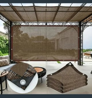 Toldo Vela Malla Rectangular 4X5 Marrón
