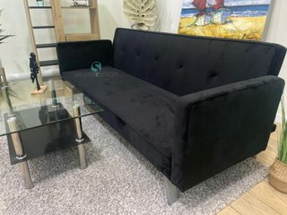 Sofá Cama Moderno con Brazos y Respaldo Acolchado