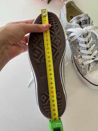 Converse Lentejuelas Plateadas Mujer Talla 37.5