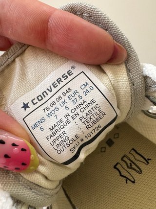 Converse Lentejuelas Plateadas Mujer Talla 37.5
