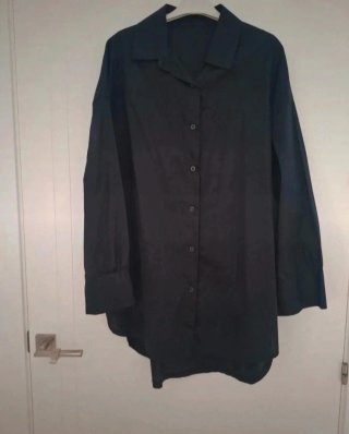 Camisa oversize negra