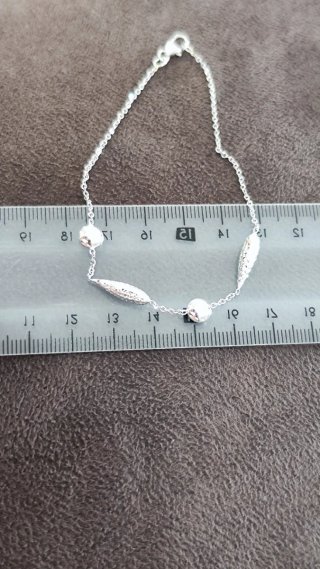 Pulsera oro blanco mujer nueva.