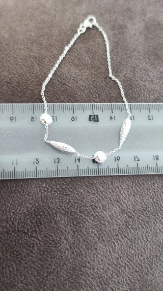 Pulsera oro blanco mujer nueva.
