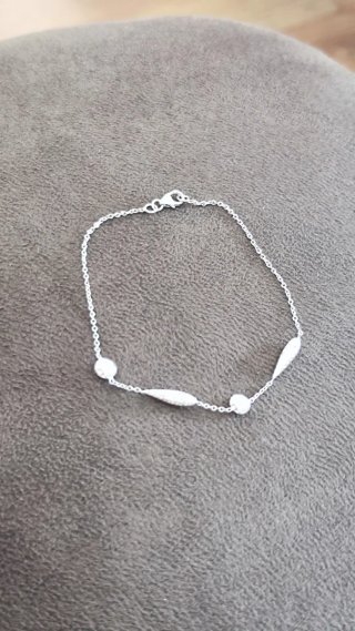 Pulsera oro blanco mujer nueva.