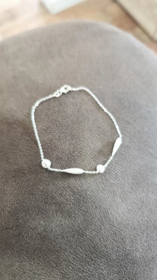 Pulsera oro blanco mujer nueva.